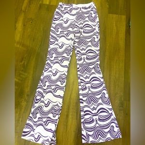 Purple Fun Rave Flare Pants